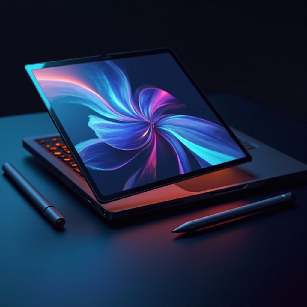 كمبيوتر محمول بشاشة لمس مع قلم