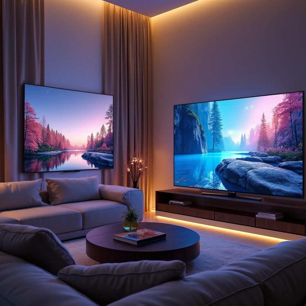 تلفزيونات uhd مقابل qled